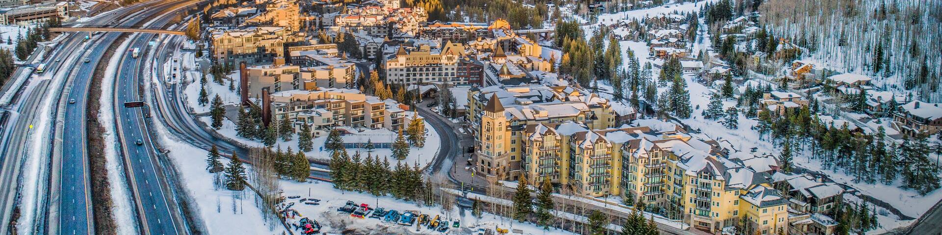 Vail, Colorado, USA Drone Skyline Aerial