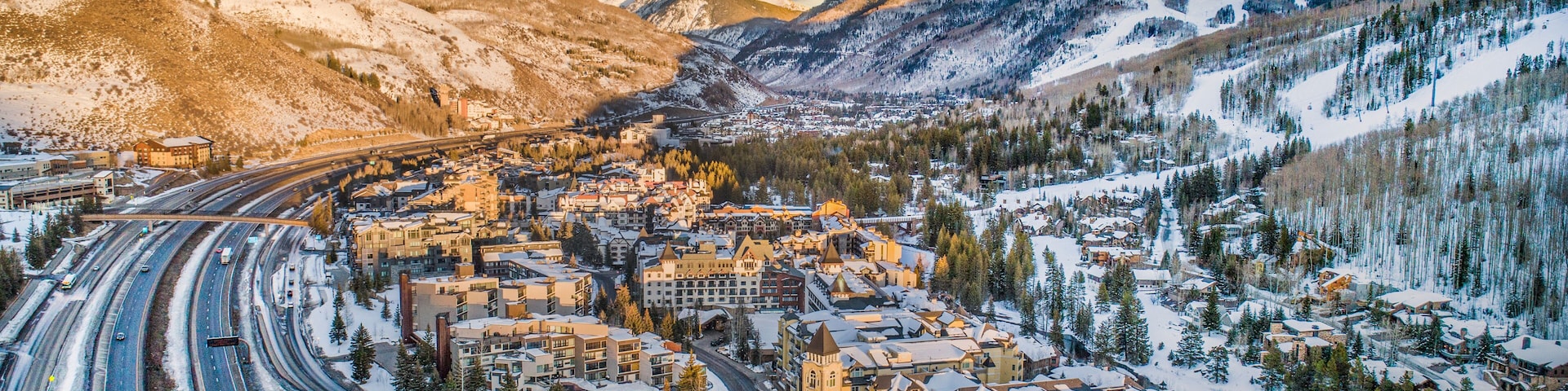 Vail, Colorado, USA Drone Skyline Aerial