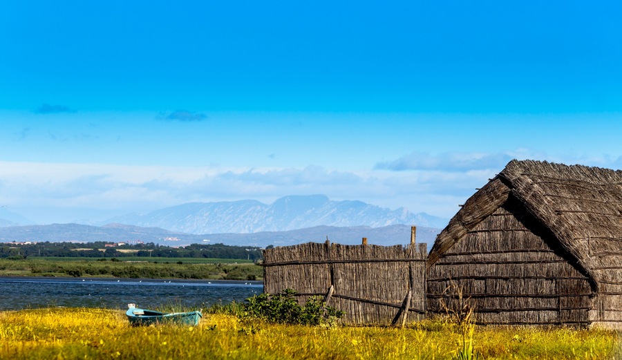 Ancient fishing village, Etang de Canet-Saint-Nazar, Roussillon, South of France