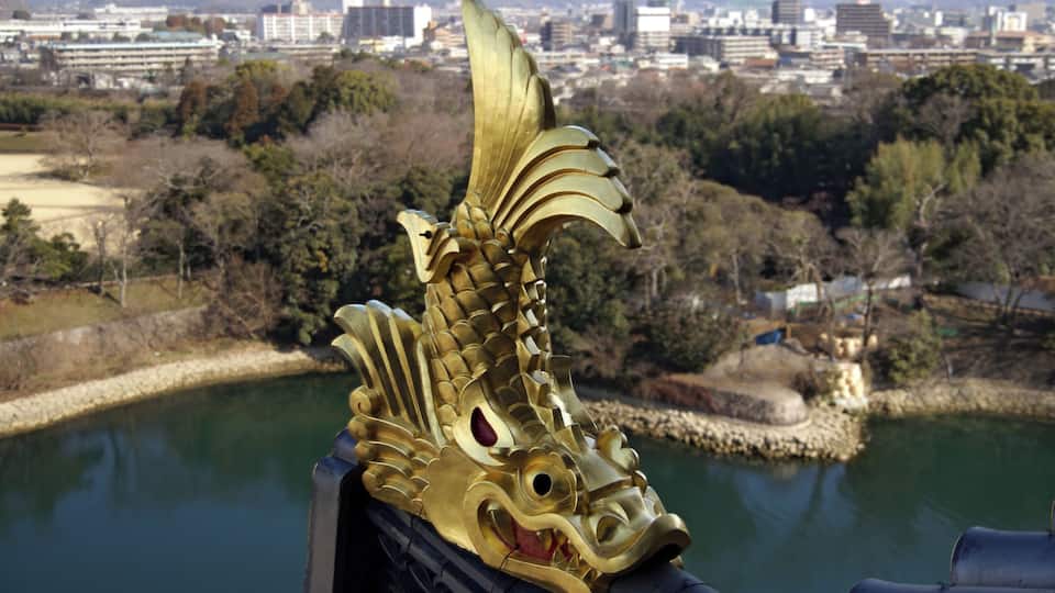 Okayama Castle in Okayama, Okayama prefecture, Japan