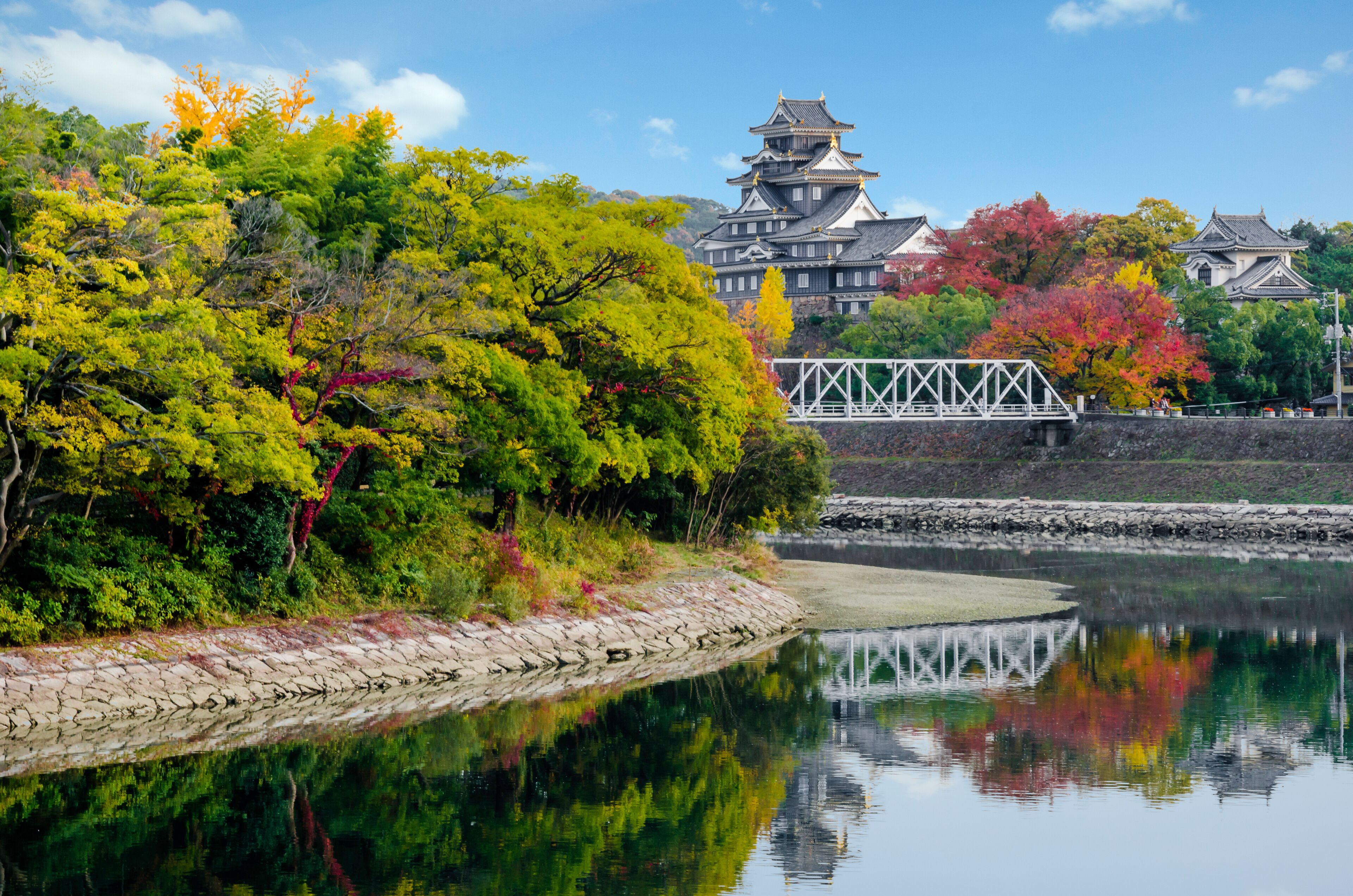 Okayama Castle in Okayama city, Chugoku, Japan