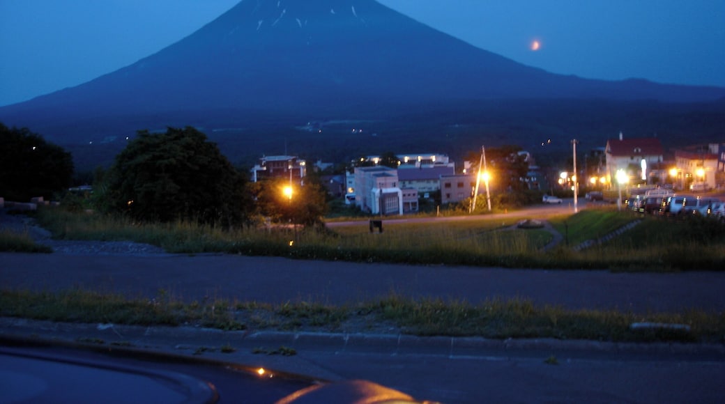Incredible partial lunar eclipse as the moon rose over Mt Youtei. One of the most spectacular I've ever seen. Too bad I didn't have a better camera.