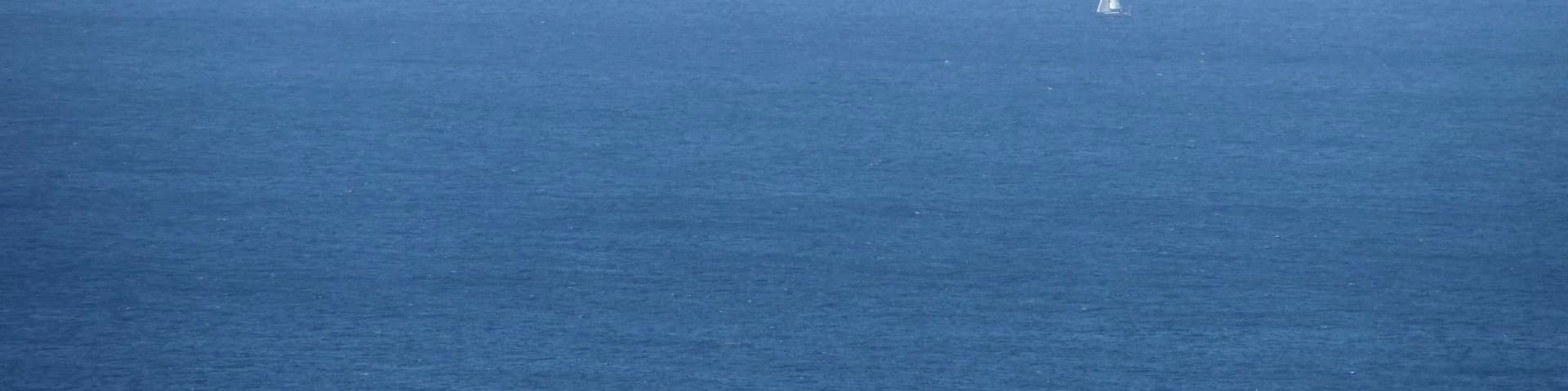 Mediterranean Sea seen from the coast of Cote bleue, opposite of Marseille