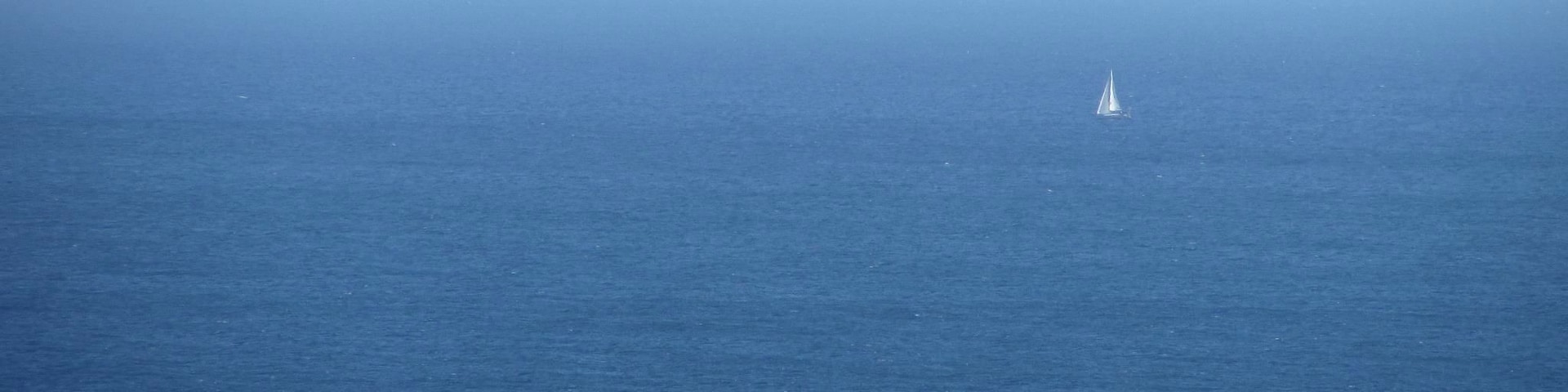 Mediterranean Sea seen from the coast of Cote bleue, opposite of Marseille