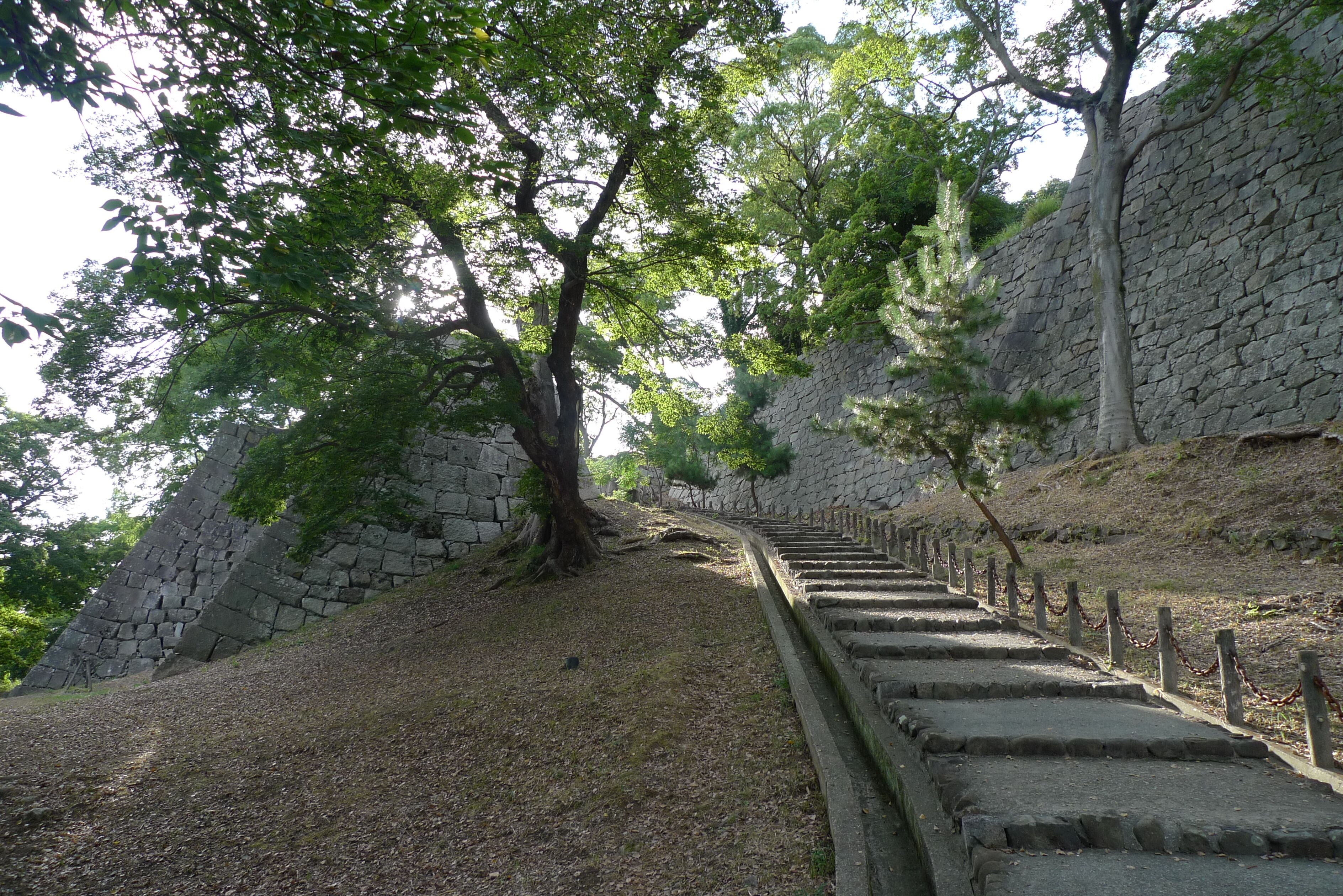 Stone wall of Marugame Castle, Marugame city, Kagawa prefecture, Japan