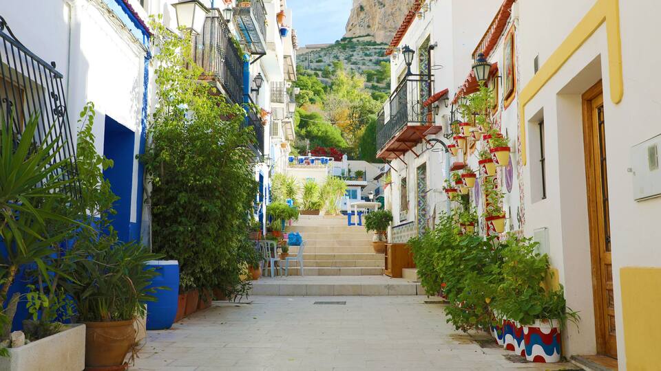 Barrio Santa Cruz in Alicante, Costa Blanca, Spain