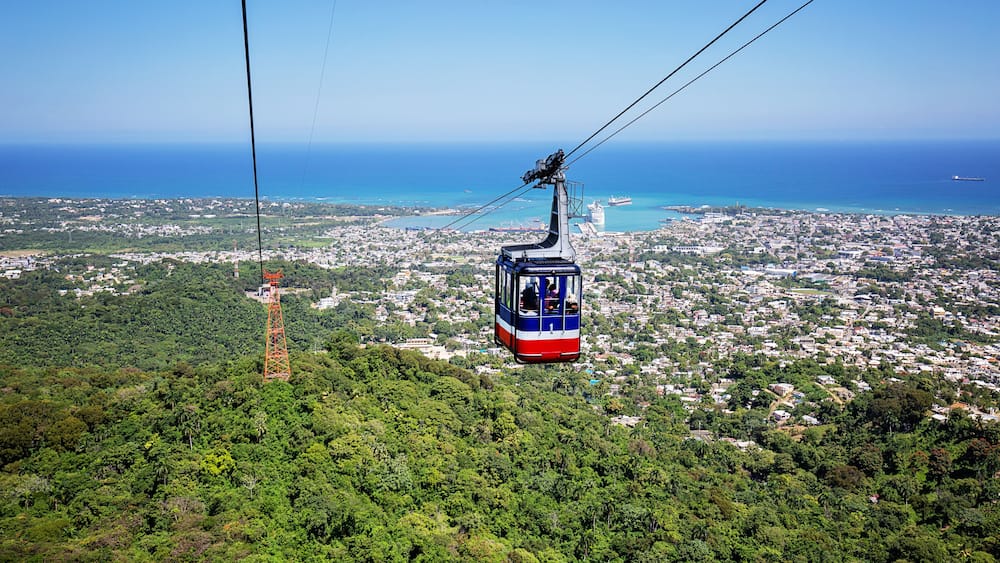 Teleferico in Puerto Plata, Dominican Republic, offers the visitor a panoramic view of the city descending from the hill (779 m above sea level).
