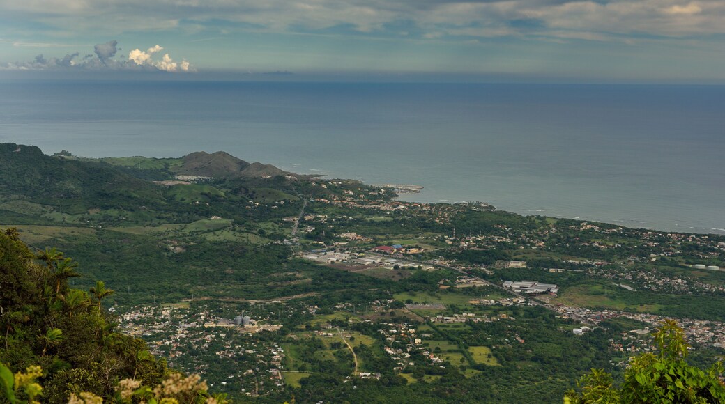 View north from Mount Isabel de Torres mountain of Puerto Plata and Ocean World Park