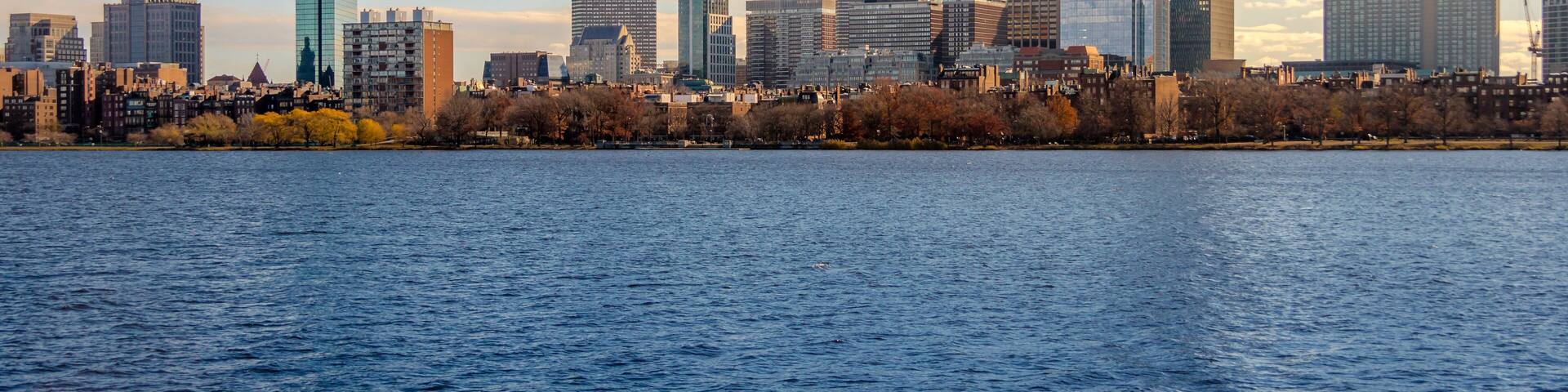 Boston skyline and Charles River seen from Cambridge - Massachusetts, USA