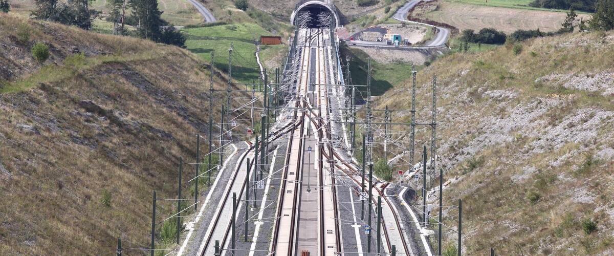Überholbahnhof Theuern, Blick Richtung Norden