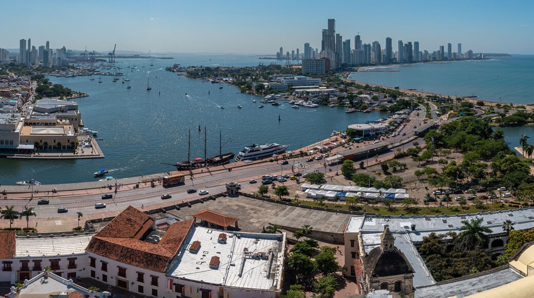 Drone images of Cartagena, Colombia from above