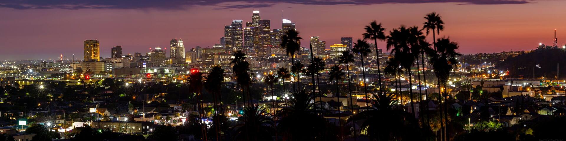Downtown Los Angeles at Sunset