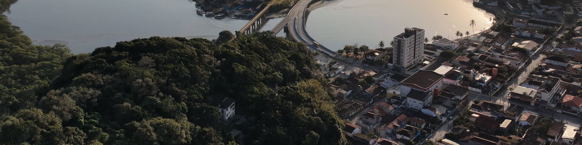 Sunset Beach At Itanhaem In Sao Paulo Brazil. Beach Landscape. Nature Seascape. Travel Destination. Sunset Beach At Itanhaem In Sao Paulo Brazil. Tourism Skyline.