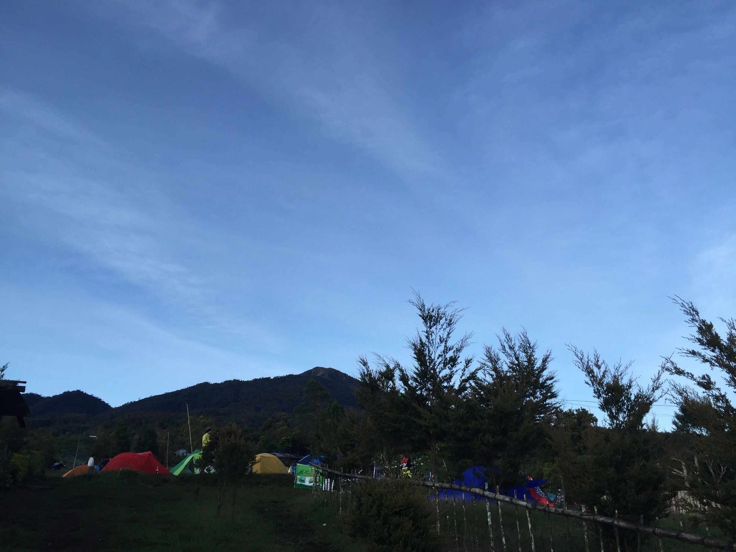 an early morning view of mt. talomo from the campsite of sicao village tamayong. it takes 6-8 hours trek going their with all the slippery muddy trail. #blue travel photo contest
