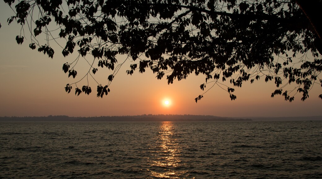 Smoky sunset over Houghton beach
