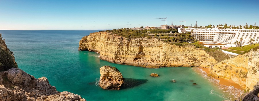 Amazing landscape of Vale Covo Beach, Algarve, Portugal