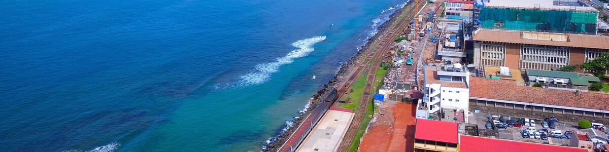 View of Colombo Port city in Sri Lankan Sea from Kollupitiya.