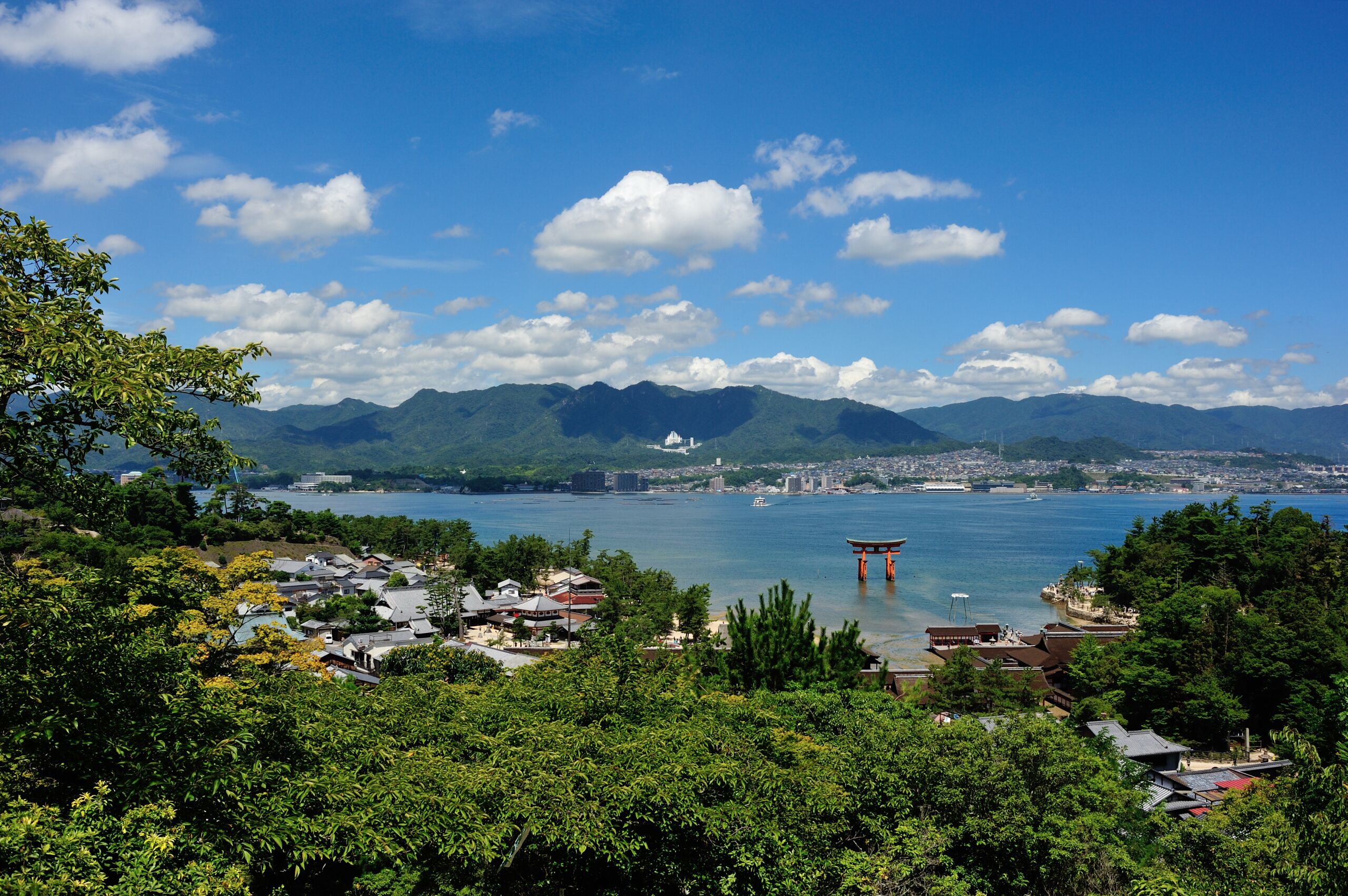 A view from the hiking trail on Miyajima island, Hiroshima Japan