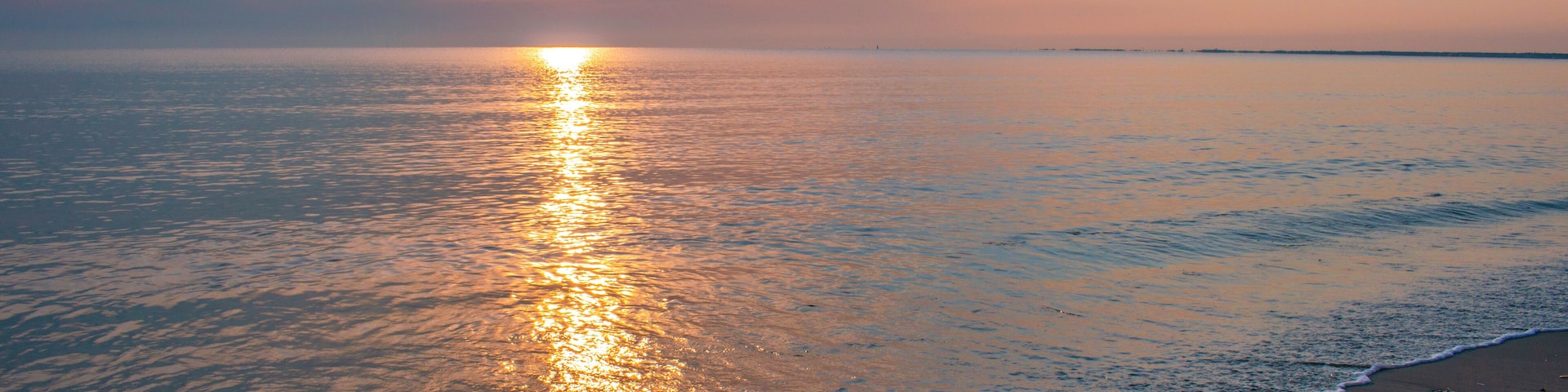 Background Image for Sale Ad or Vacation - Sunrise Over the Atlantic - Lewes Beach Delaware