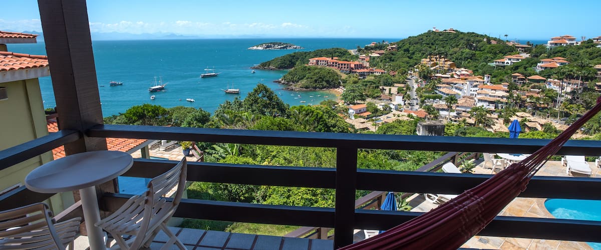 Hammock and Ocean View Overlooking João Fernandes Beach in Búzios - Rio de Janeiro, Brazil