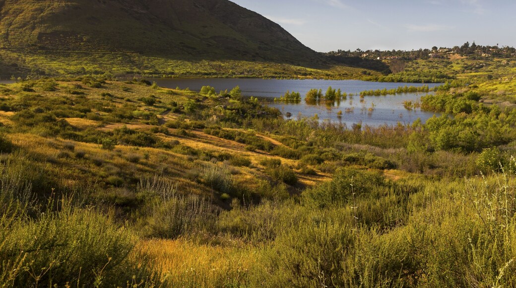 Landscape View of Inland Lake Hodges and Bernardo Mountain from great hiking trail near Rancho Bernardo and Escondido in San Diego County California USA; Shutterstock ID 639289603; Purchase Order: -
