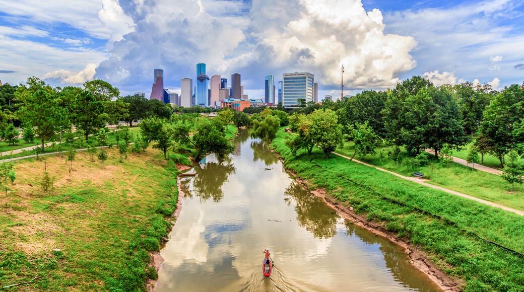 A View Buffalo Bayou and Downtown Houston, Texas