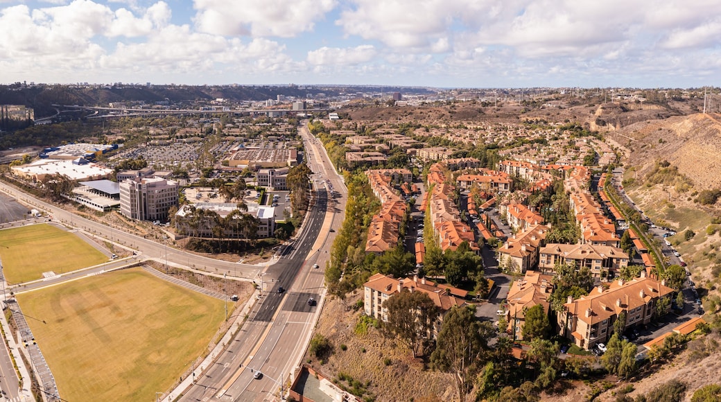 Modern apartment building complex in Mission Valley, San Diego