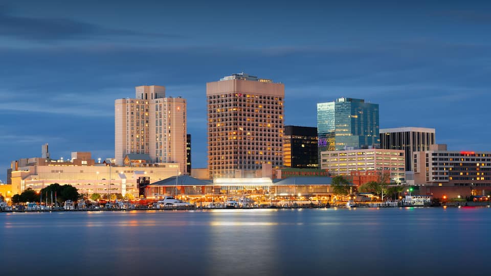 Norfolk, Virginia, USA on the Chesapeake Bay