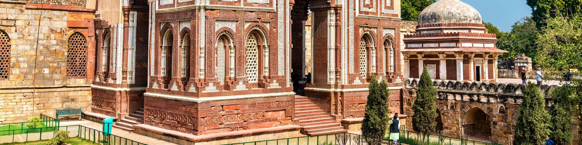 Alai Darwaza and Imam Zamin Tomb at the Qutb Complex in Delhi, India
