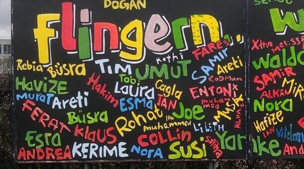 Streetart Aktion vom KinderClub auf der Kiefernstrasse.