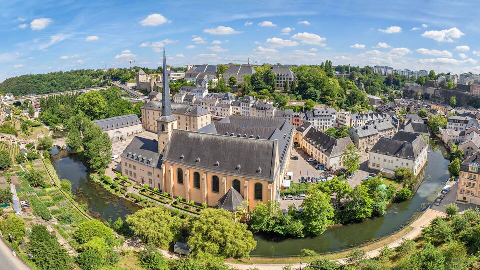 Panoramic aerial view on Luxembourg City