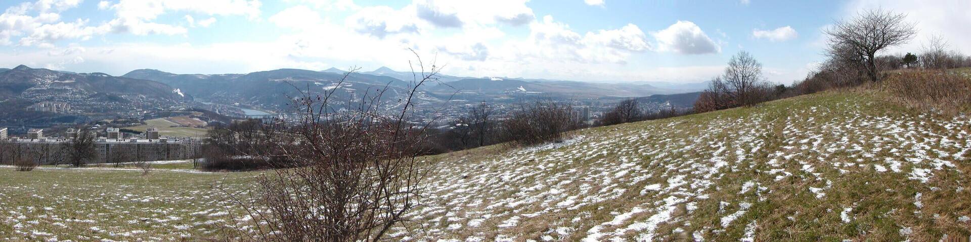 Panorama Dobětic z Erbenky