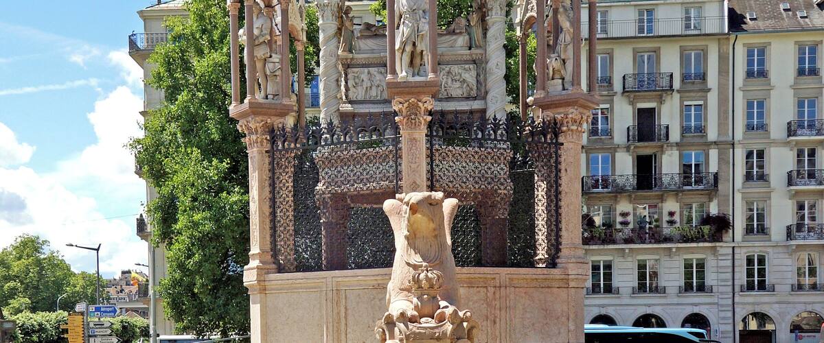 PLEASE, NO invitations or self promotions, THEY WILL BE DELETED. My photos are FREE to use, just give me credit and it would be nice if you let me know, thanks. The Brunswick Monument is a mausoleum built in 1879, to commemorate the life of Charles II, Duke of Brunswick (1804 - 1873). He bequeathed his fortune to the city of Geneva in exchange for a monument to be built in his name, specifying that it be a replica of the Scaliger Tombs in Verona, Italy.