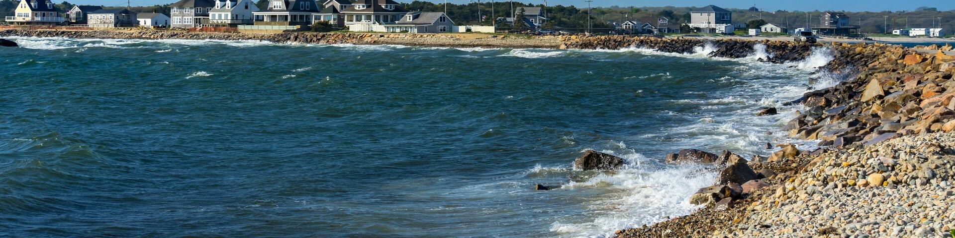 Wave Crash Stony Beach Westport Point Massachusetts