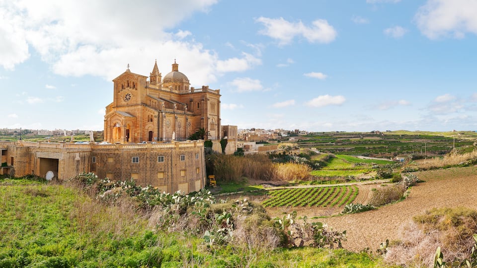 Ta' Pinu Church in village Gharb, Gozo island, Malta.