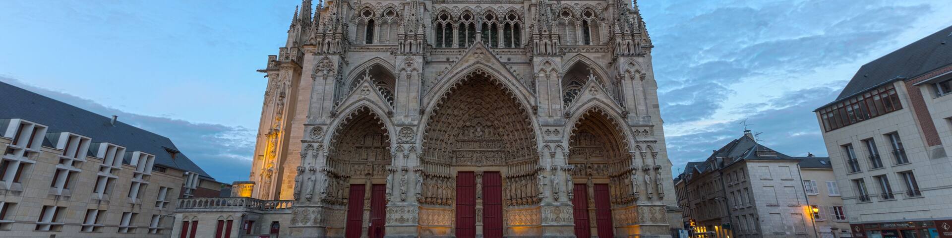 Amiens Cathedral in blue hour