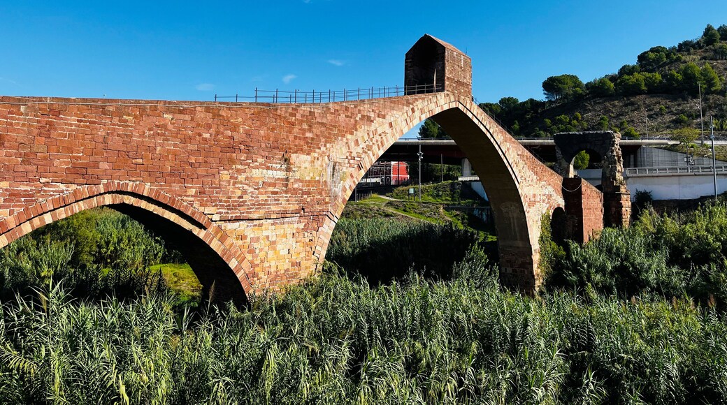 Ponte del Diable on the Llobregat river in the city of Martorell in the province of Barcelona