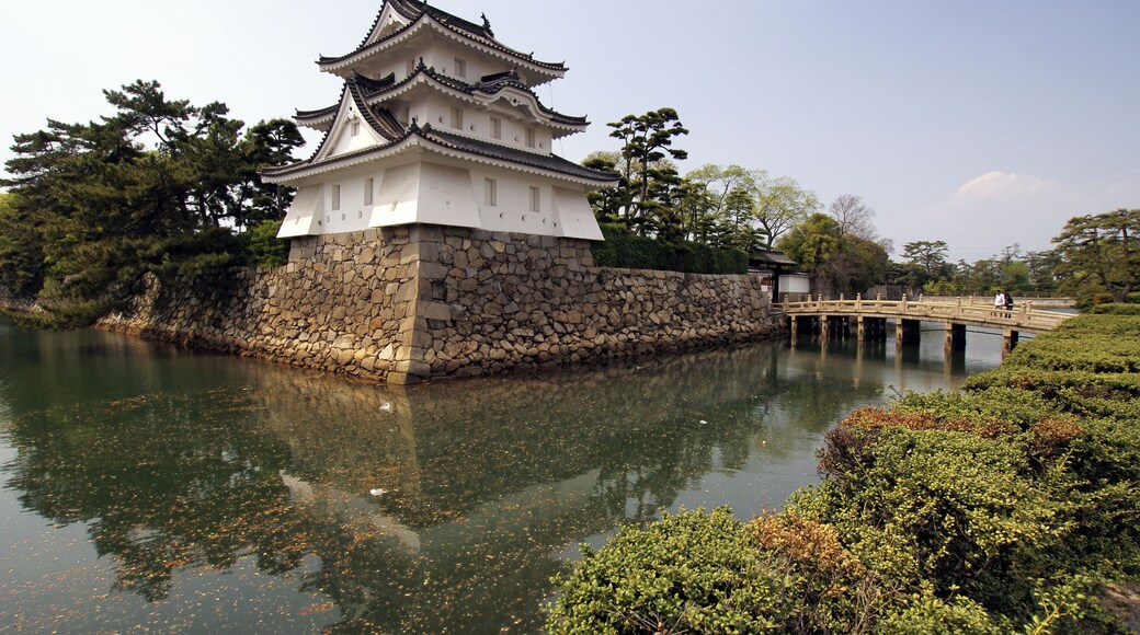 Takamatsu Castle (Tamamo park) in Takamatsu, Kagawa prefecture, Japan