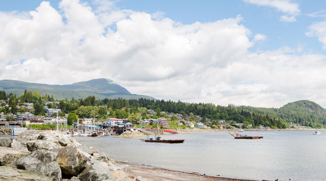 A view of Gibsons harbour on the Sunshine Coast, British Columbia.