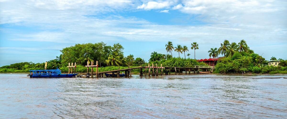 Leonsberg Ferry Terminal on the Suriname River in Paramaribo, Suriname, South America
