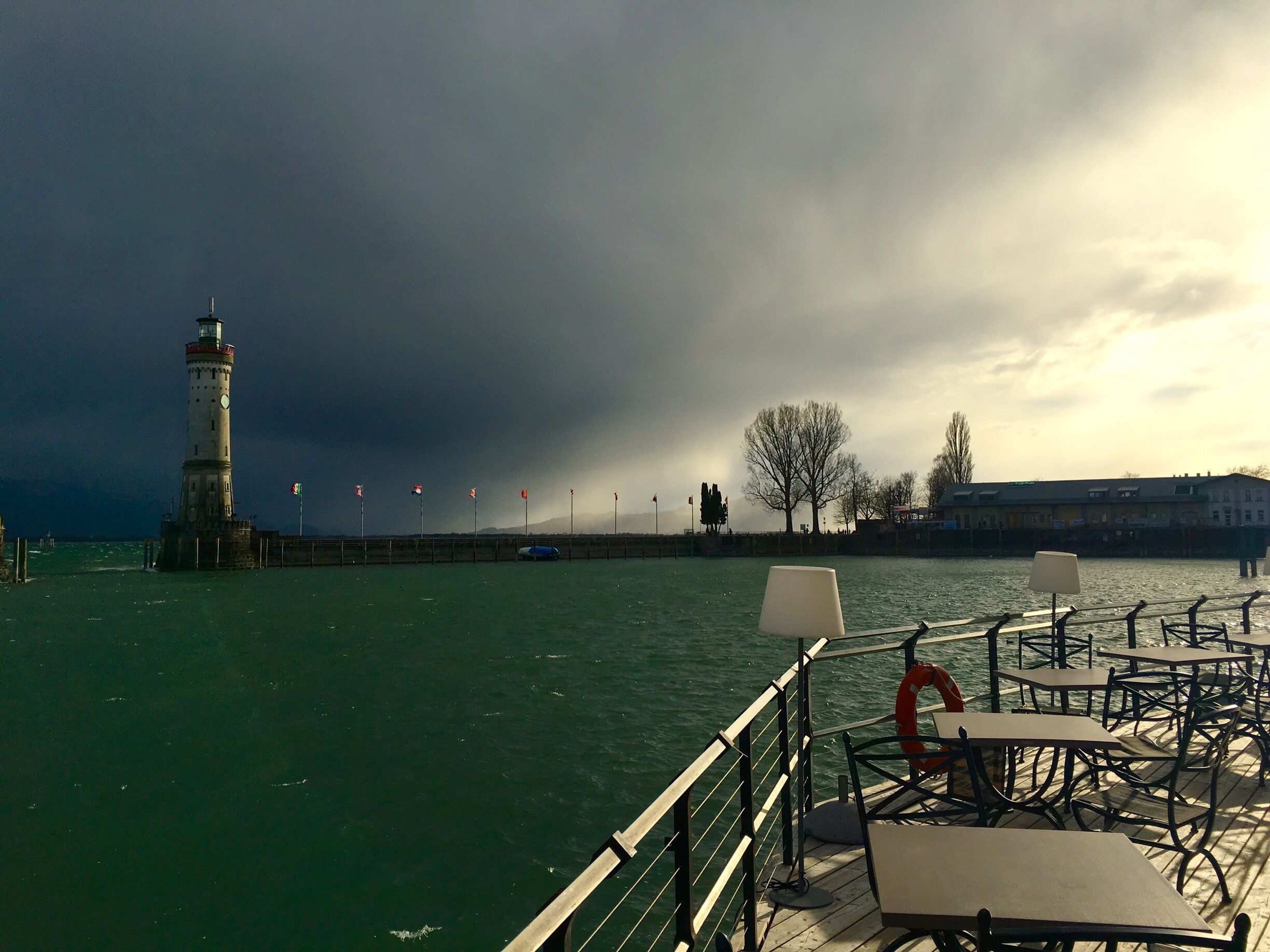 A storm is coming. At Lindau, Lake Constance. 