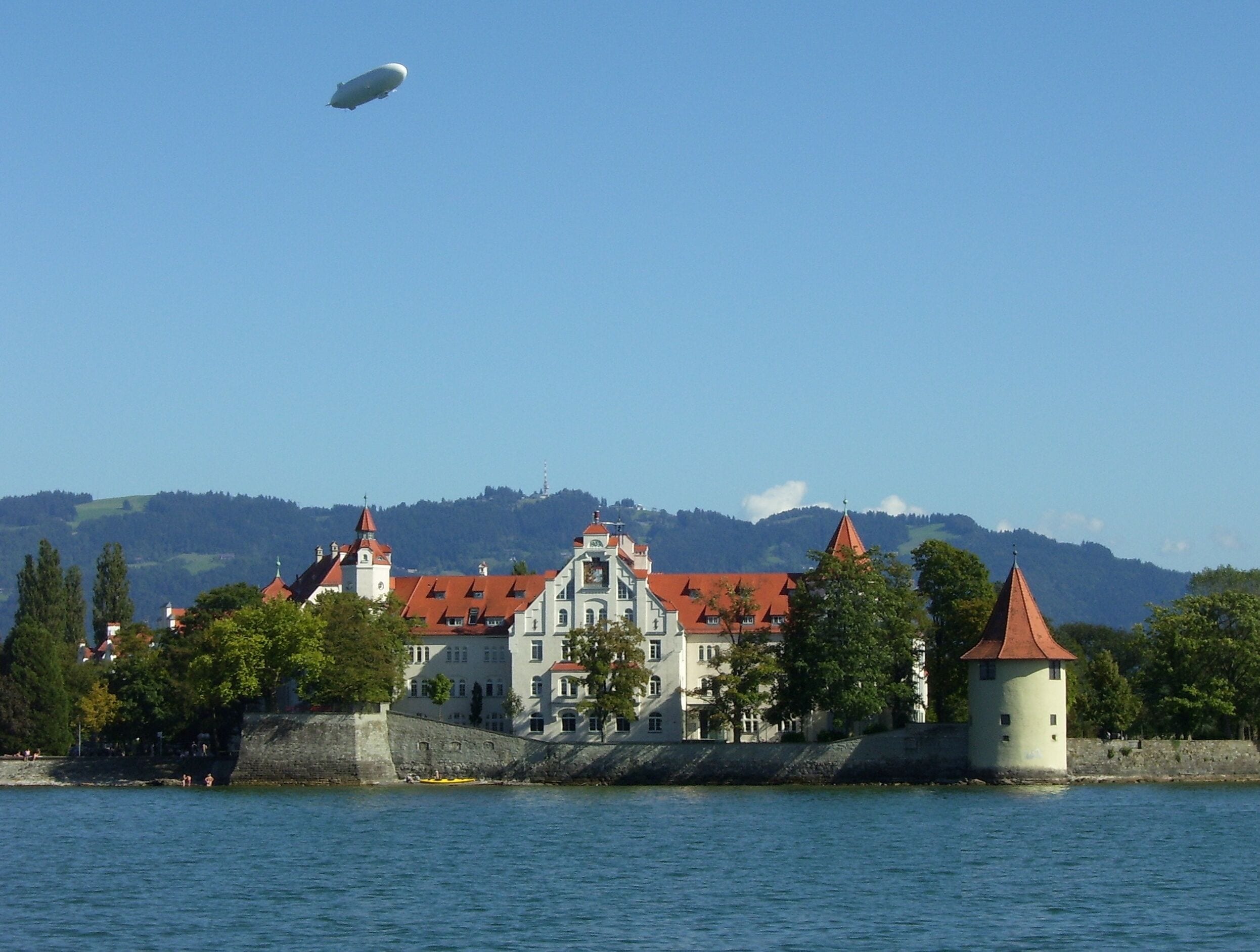 The Luitpoldkaserne in Lindau with the Pulverturm right hand side