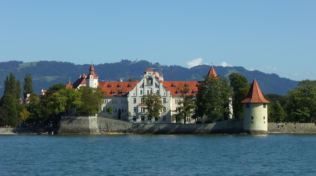 The Luitpoldkaserne in Lindau with the Pulverturm right hand side