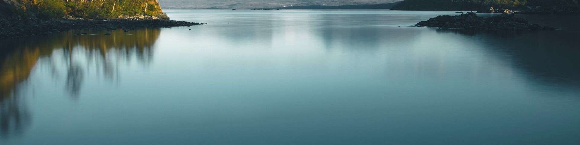 A very peaceful location with a view over Lapporten, the U-shaped mountain which translates as The gate to Lapland.