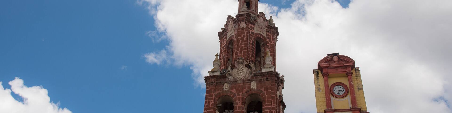 San Pedro and San Pablo parish temple cathedral, Cadereyta de Montes, Queretaro, Mexico Armas Square