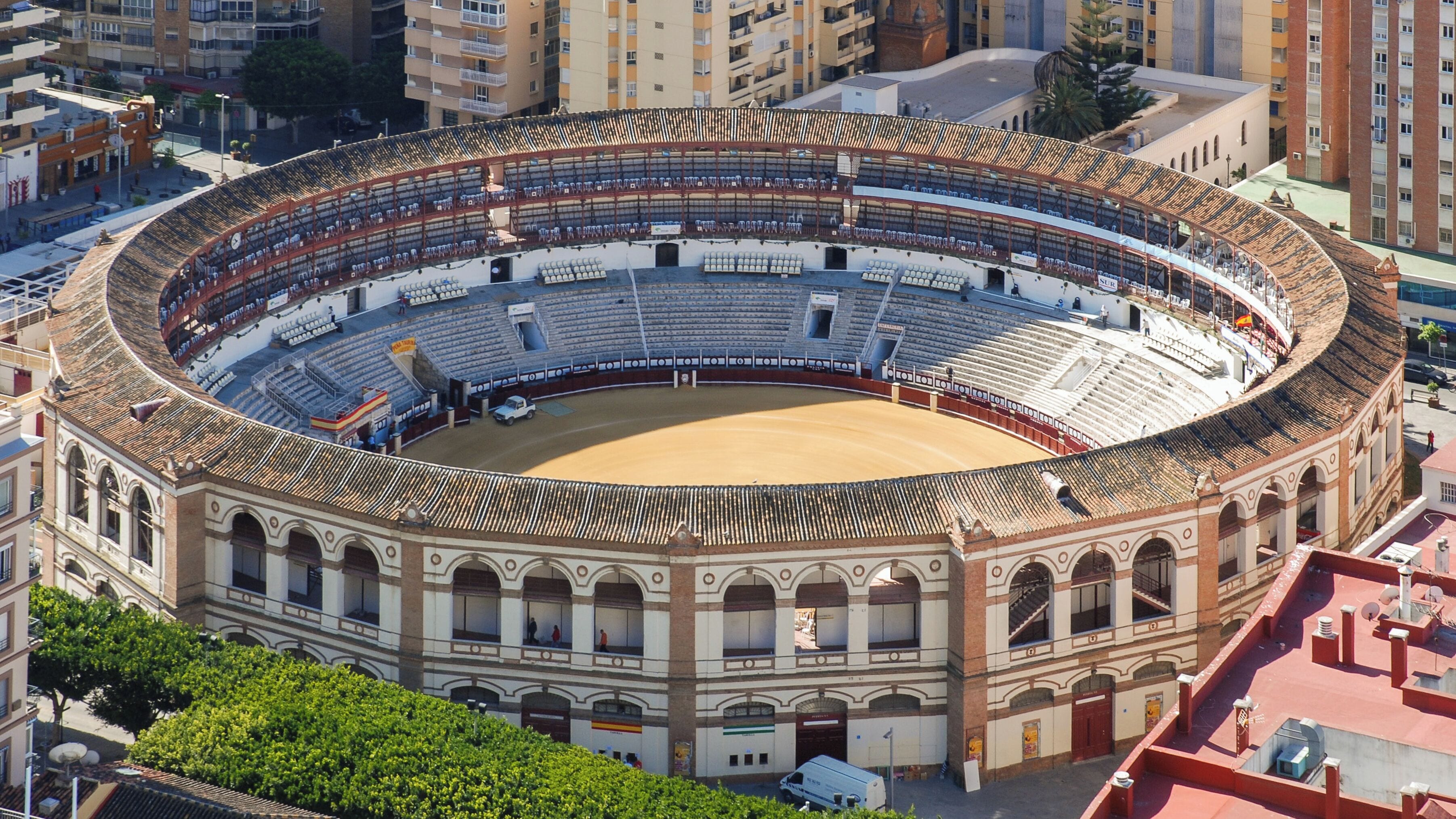 The bullring of Málaga, Plaza de toros de La Malagueta, as seen from north
