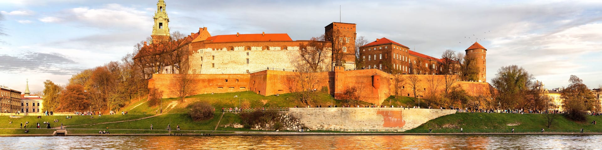 Panorama of Wawel castle in Krakow, Poland