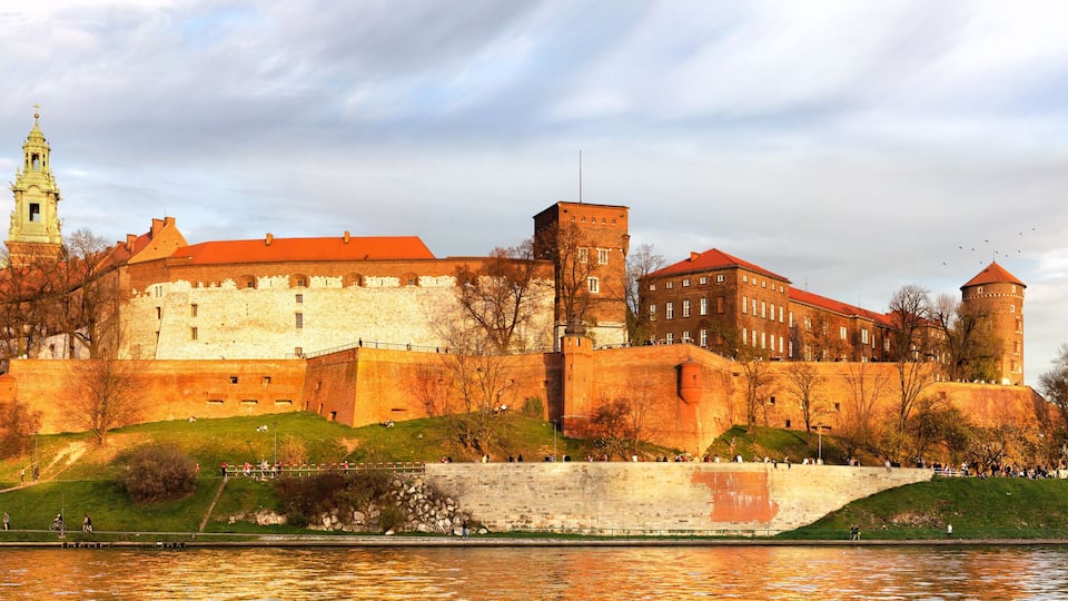 Panorama of Wawel castle in Krakow, Poland
