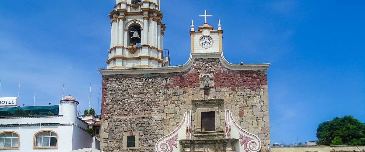 Ocotlan, Jalisco / Mexico - Oct 2011
Two main cathedrals line the plaza.the church named La Purisima which is one of the oldest buildings in Jalisco, the other is dedicated to Our Merciful Lord