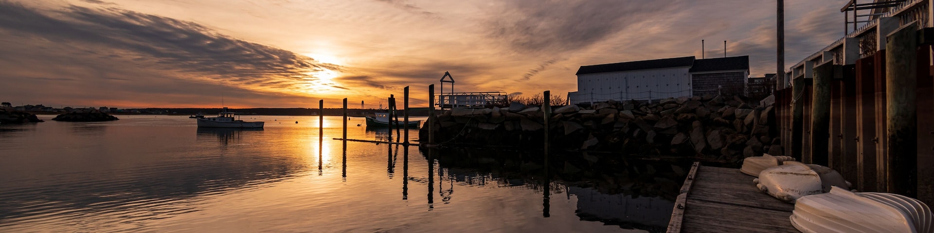 Sunset in Biddeford Pool Harbor - Biddeford, Maine.